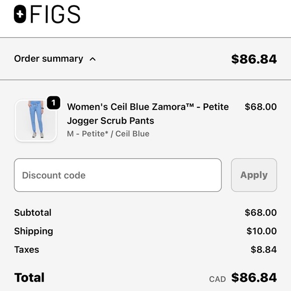 *PRICE OBO* FIGS Women's Ceil Blue Zamora™ - Medium Petite Jogger Scrub Pants - Picture 8 of 8